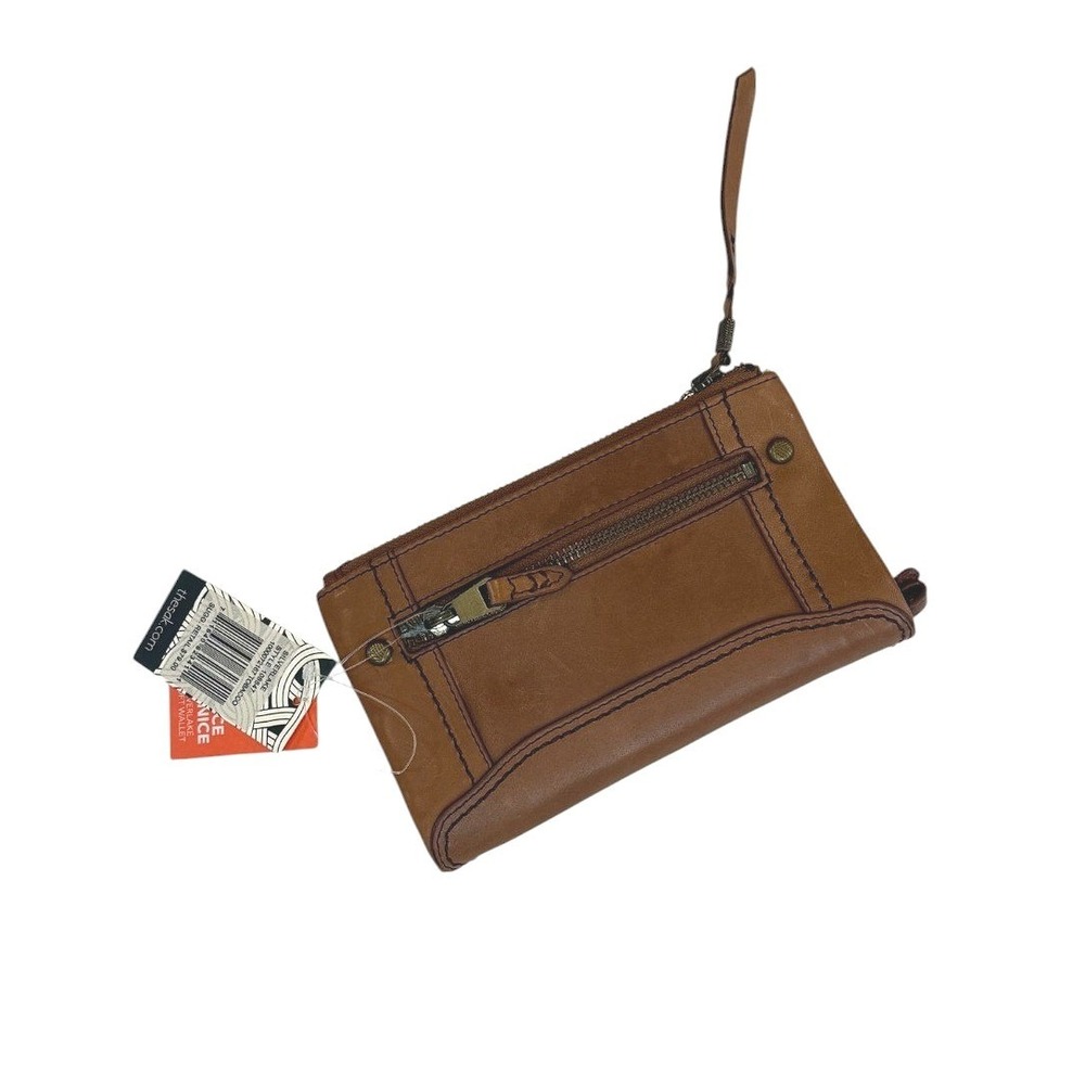 The Sak Silverlake Leather Soft Wallet Wristlet Tobacco Brown 1000072167 NEW